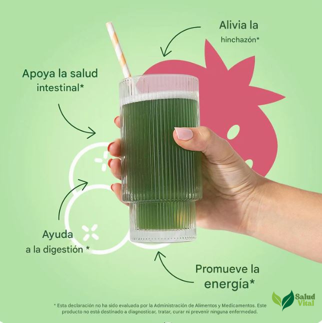 Bloom™ Kiwi y Fresa- Mezcla de antioxidantes, probióticos y verduras