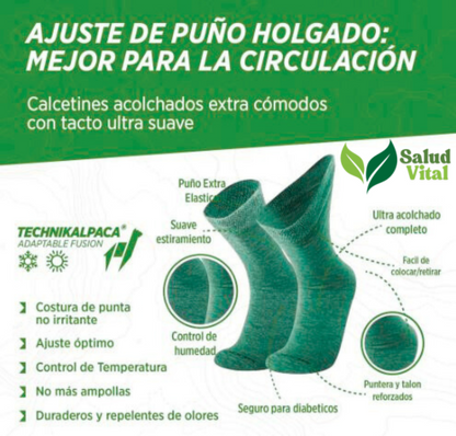 Calcetín de fibra Bambú Premium para diabéticos - x6 Pares