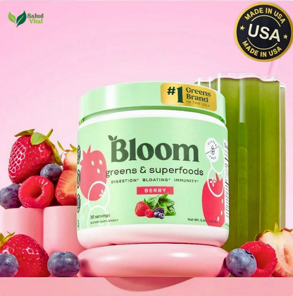 Bloom™ Kiwi y Fresa- Mezcla de antioxidantes, probióticos y verduras