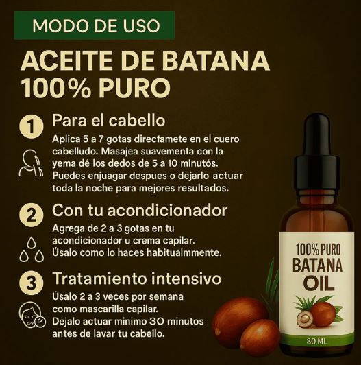 Aceite Batana Crecimiento Cabello 30 ml