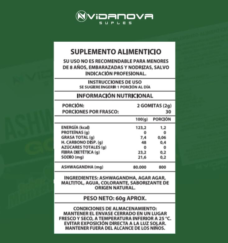 ASHWAGANDHA GOMITAS 1000 mg l 60 Gomitas
